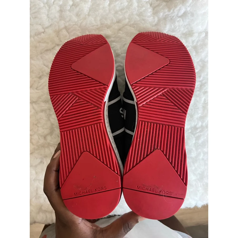 MICHAEL KORS Felix Trainer Logo SNEAKER Women Size 8M - Picture 7 of 8